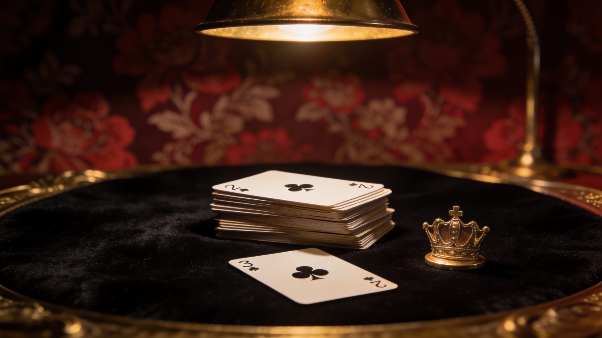 President on the W.F.A. deck, on black velvet under a brass lamp